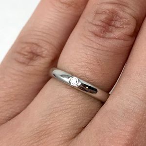 950 Platinum & Diamond Tiffany & Co Stacking Band by Peretti